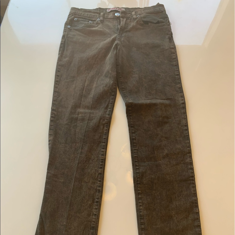 Custom brown Jeans by Israeli designer